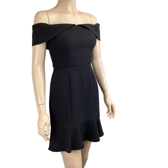 Gianni Bini NWT Black Off-Shoulder Cocktail Dress Size 0 Party - Picture 4 of 11